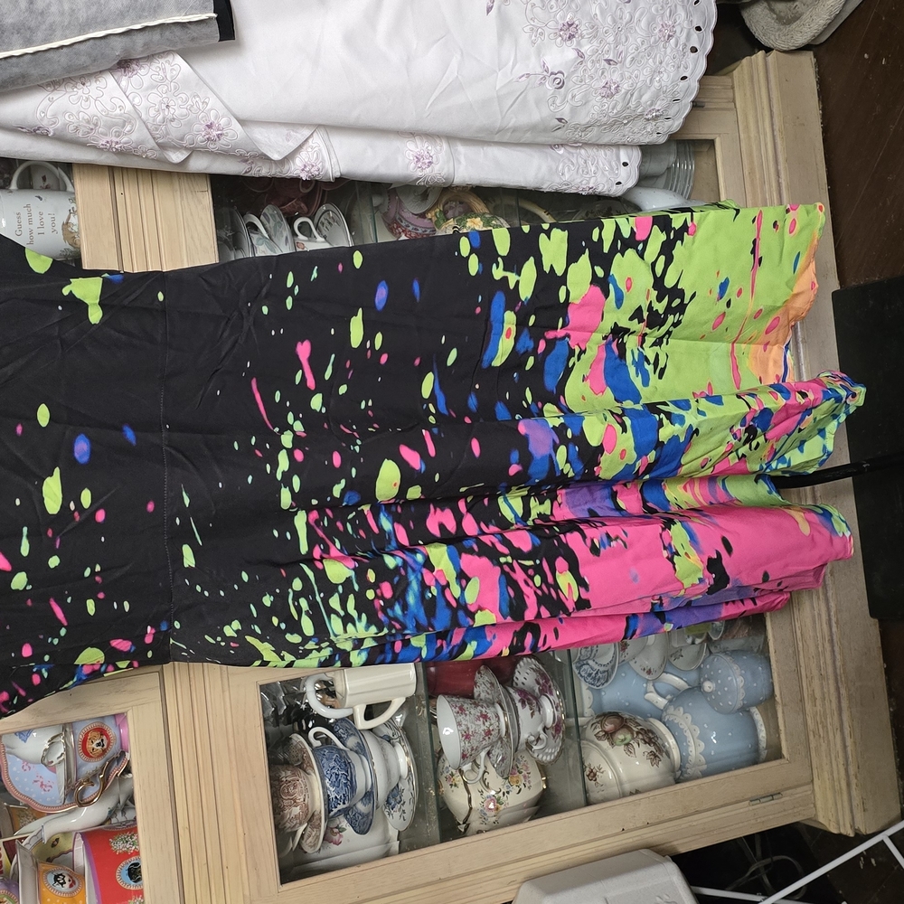 Colorful Splatter Print Dress
